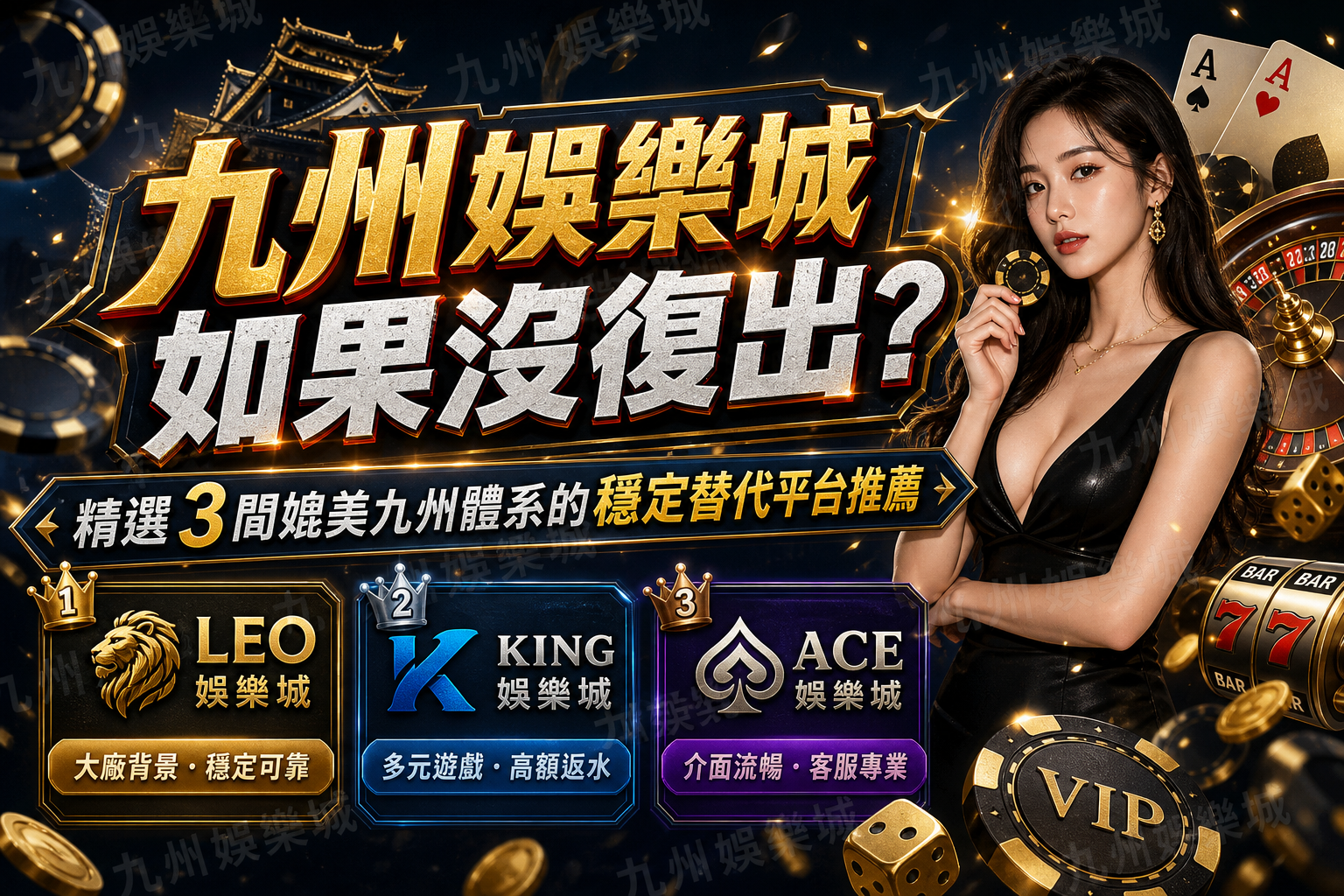 【九州娛樂城如果沒復出？】精選 3 間媲美九州體系的穩定替代平台推薦