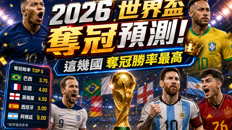 2026世界盃奪冠預測！這幾國奪冠勝率最高