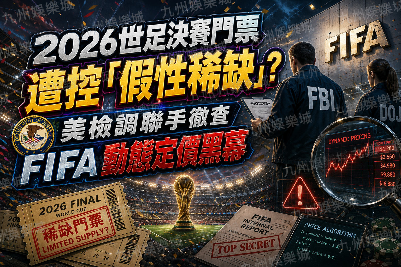 2026世足決賽門票遭控「假性稀缺」？美檢調聯手徹查FIFA動態定價黑幕