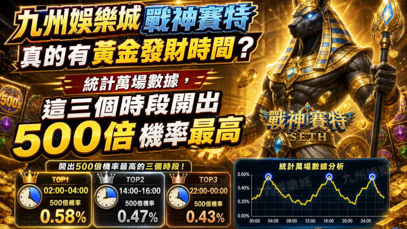 九州娛樂城戰神賽特真的有黃金發財時間？統計萬場數據，這三個時段開出500倍機率最高