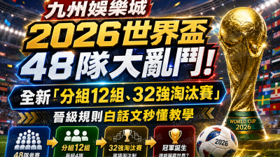 九州娛樂城-2026世界盃48隊大亂鬥！全新「分組12組、32強淘汰賽」晉級規則白話文秒懂教學