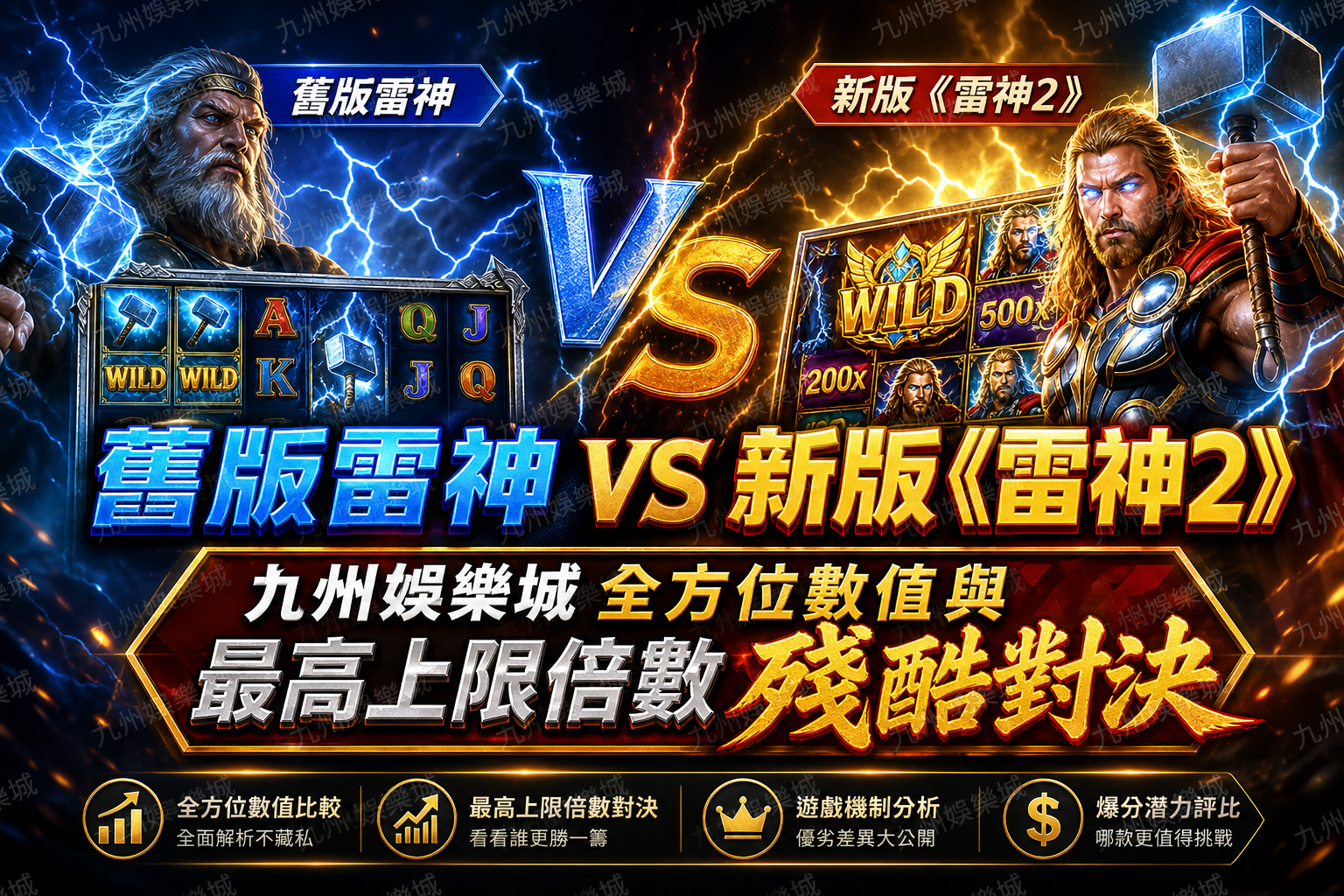 舊版雷神 vs 新版《雷神2》：九州娛樂城全方位數值與最高上限倍數殘酷對決
